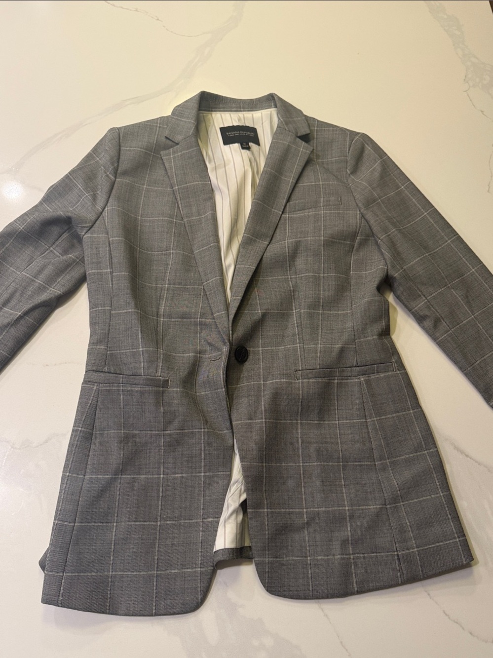 Banana Republic Tailored Gray Blazer